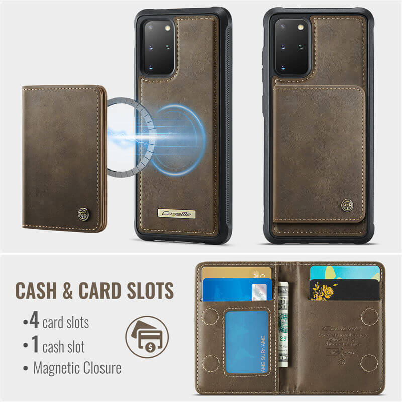 CaseMe Samsung Galaxy S20 Plus 2-in-1 Magnetic Wallet Case