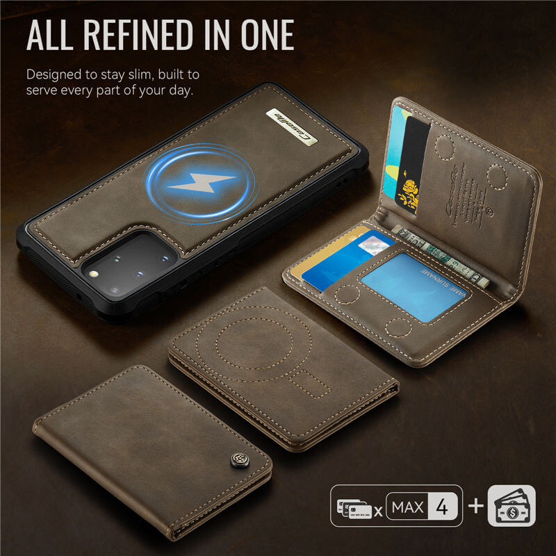 CaseMe Samsung Galaxy S20 Plus 2-in-1 Magnetic Wallet Case