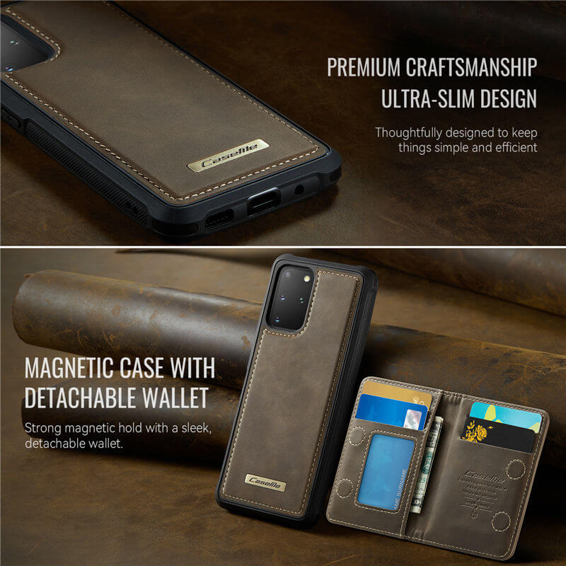 CaseMe Samsung Galaxy S20 Plus 2-in-1 Magnetic Wallet Case