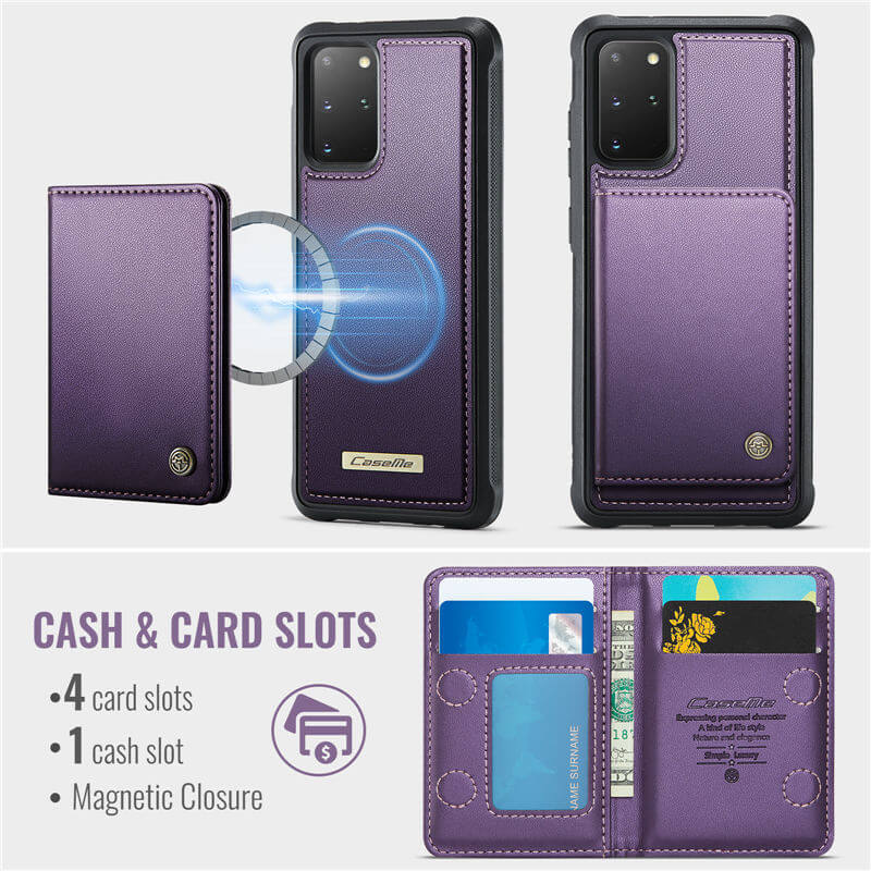 CaseMe Samsung Galaxy S20 Plus 2-in-1 Magnetic Wallet Case