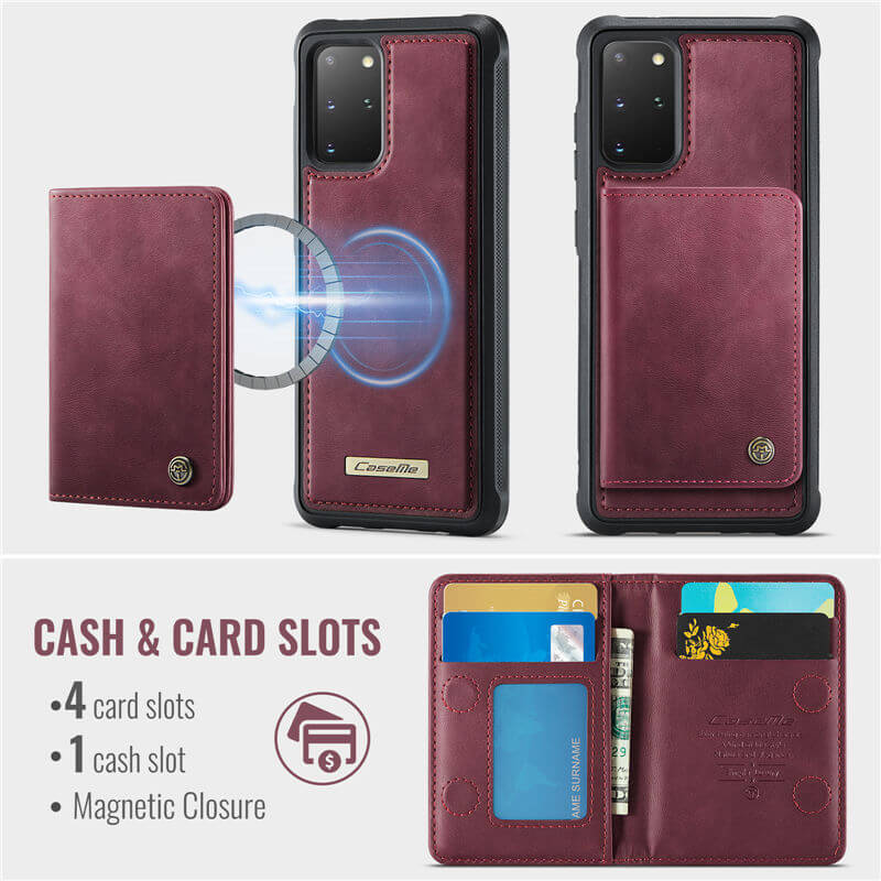 CaseMe Samsung Galaxy S20 Plus 2-in-1 Magnetic Wallet Case