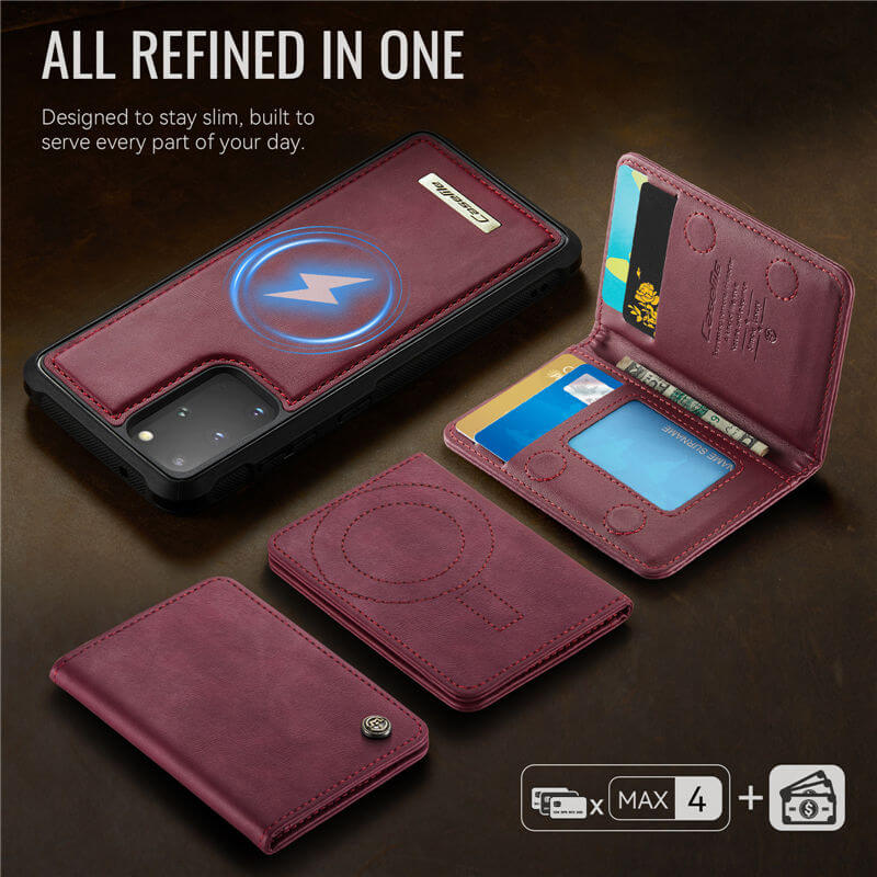 CaseMe Samsung Galaxy S20 Plus 2-in-1 Magnetic Wallet Case