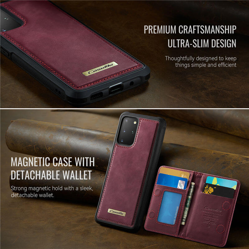 CaseMe Samsung Galaxy S20 Plus 2-in-1 Magnetic Wallet Case