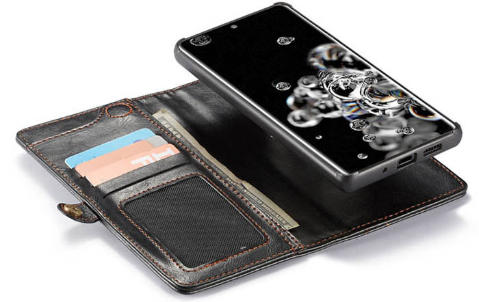 CaseMe Samsung Galaxy S20 Wallet Magnetic Detachable 2 in 1 Case With Wrist Strap