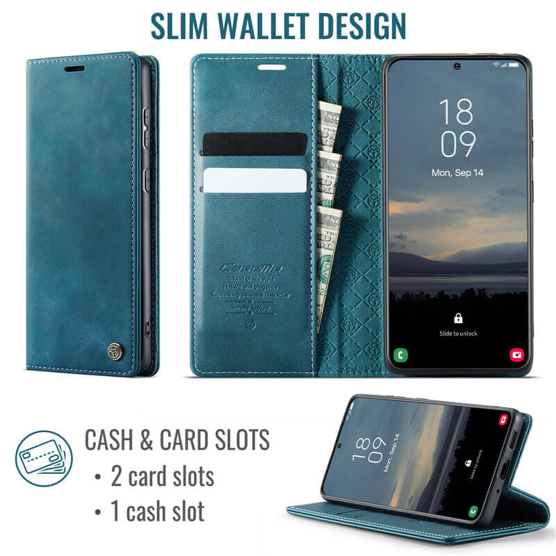 CaseMe Samsung Galaxy S20 Magnetic Wallet Case with RFID Blocking