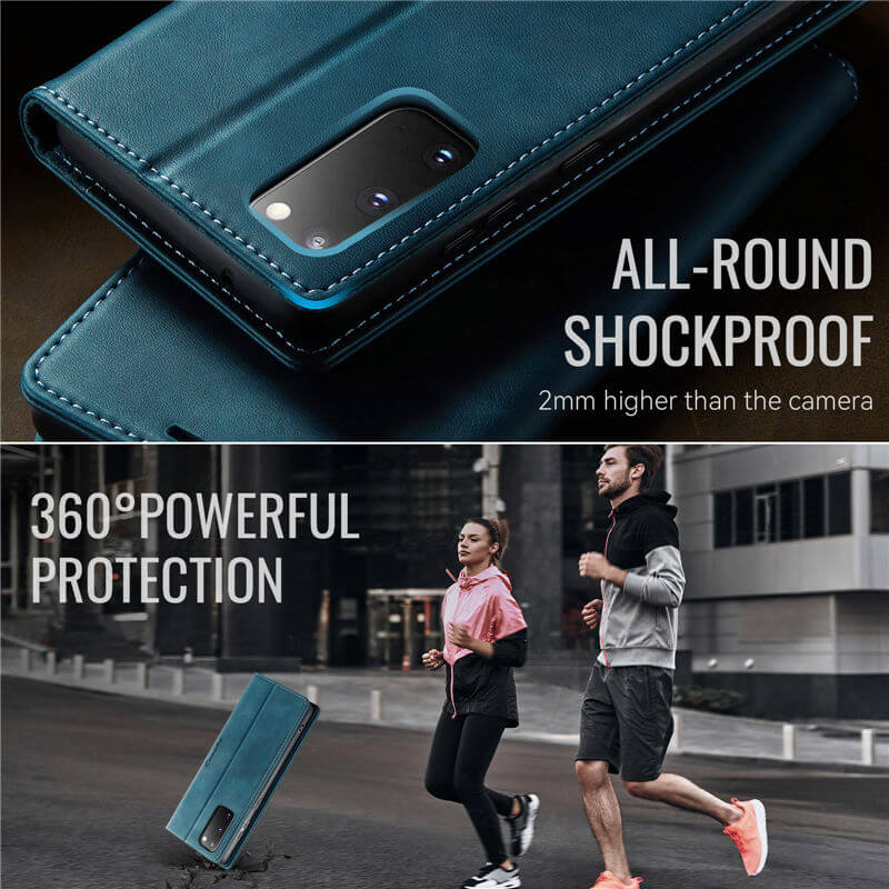 CaseMe Samsung Galaxy S20 Magnetic Wallet Case with RFID Blocking