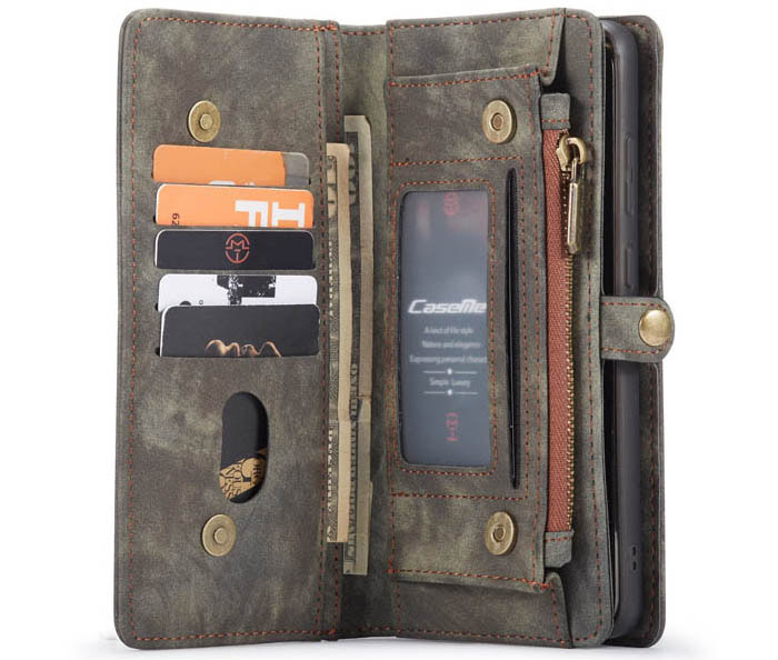 CaseMe Samsung Galaxy S20 Ultra Zipper Wallet Magnetic Detachable 2 in 1 Folio Case