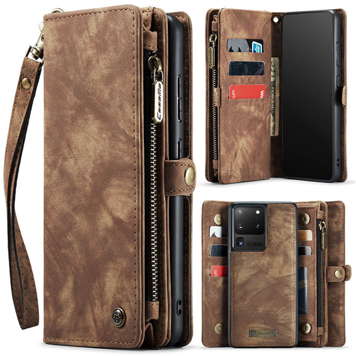 CaseMe Samsung Galaxy S20 Ultra Wallet Case with Wrist Strap