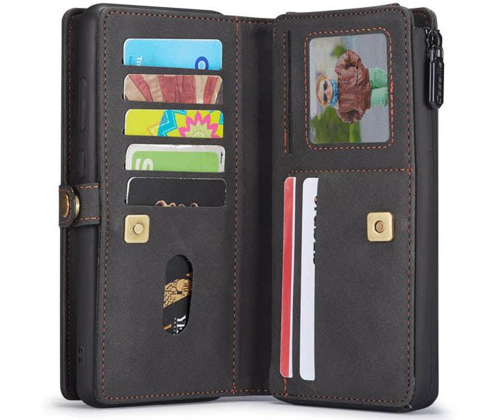 CaseMe Samsung Galaxy S20 Ultra Luxury Multi-Functional Zipper Wallet Magnetic Detachable 2 in 1 Folio Case