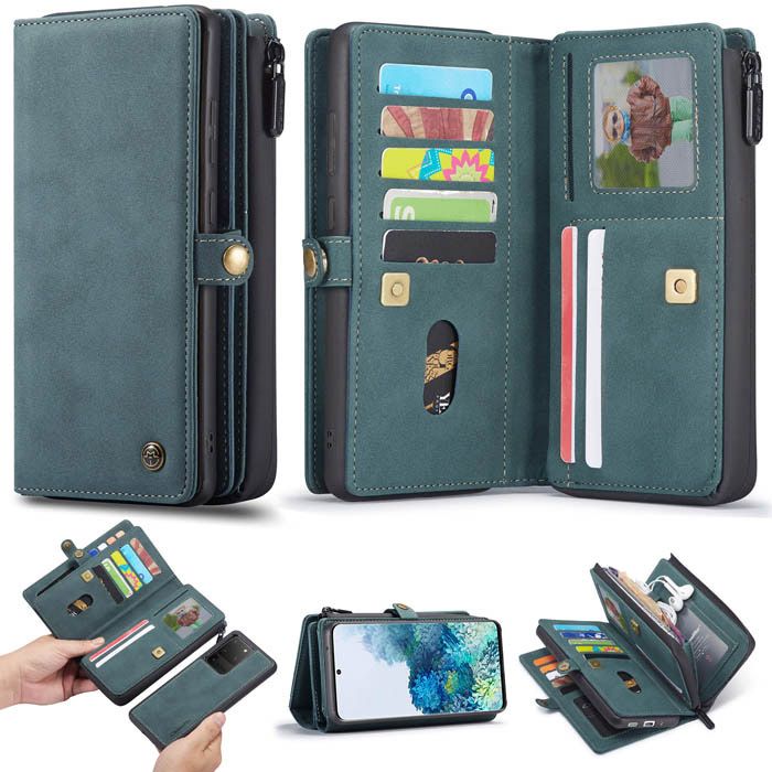 CaseMe Samsung Galaxy S20 Ultra Multi-Functional Wallet Case Blue