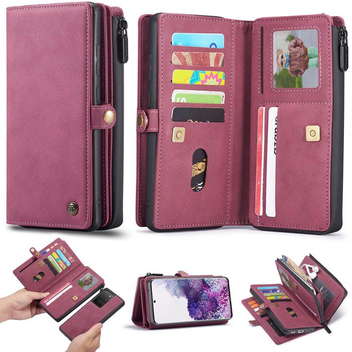 CaseMe Samsung Galaxy S20 Ultra Multi-Functional Wallet Case Red