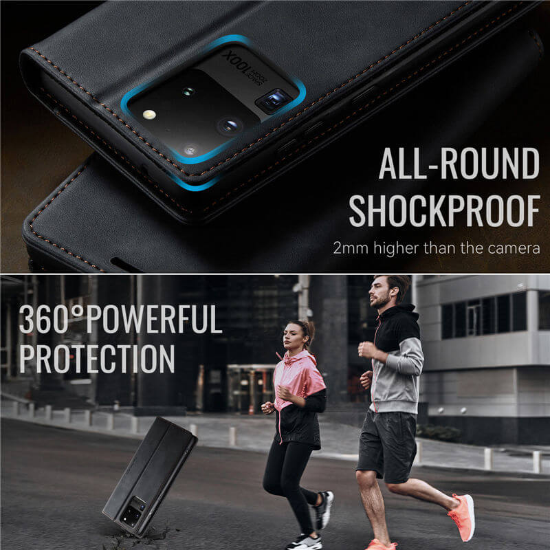 CaseMe Samsung Galaxy S20 Ultra Magnetic Wallet Case with RFID Blocking