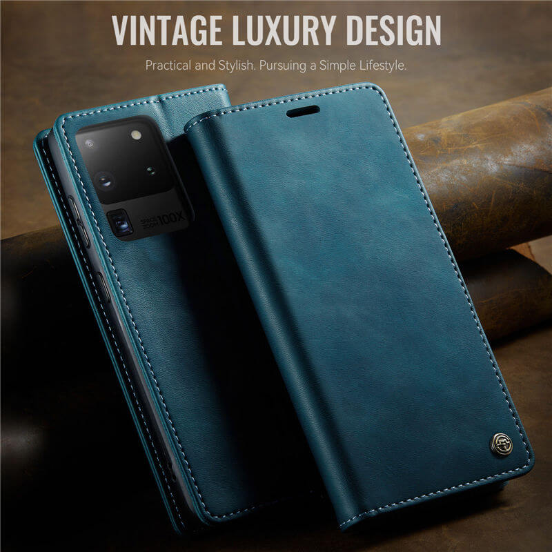 CaseMe Samsung Galaxy S20 Ultra Magnetic Wallet Case with RFID Blocking