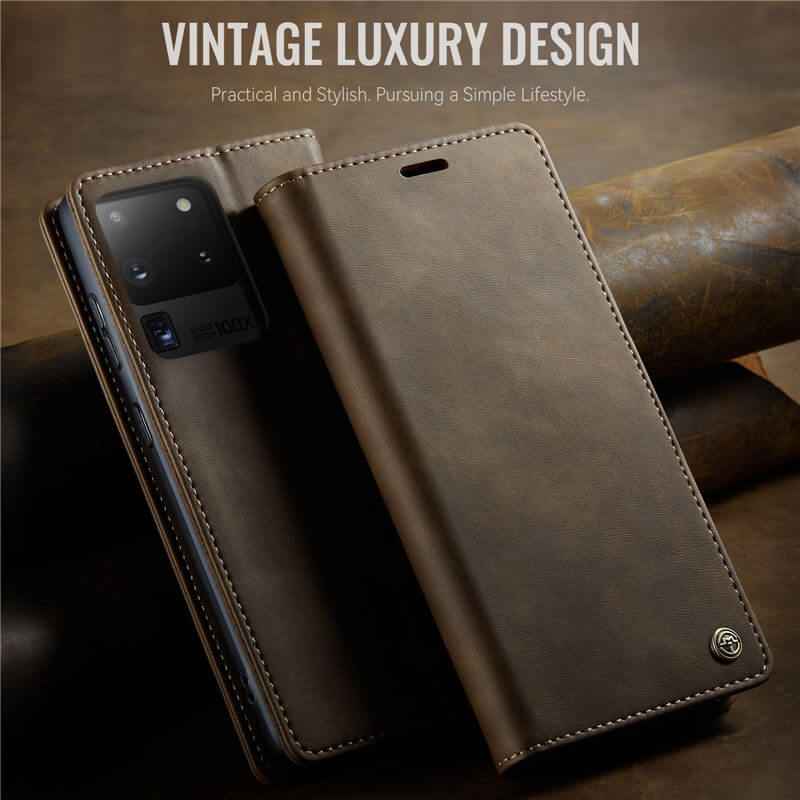 CaseMe Samsung Galaxy S20 Ultra Magnetic Wallet Case with RFID Blocking