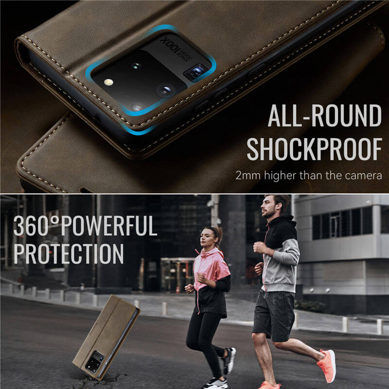 CaseMe Samsung Galaxy S20 Ultra Magnetic Wallet Case with RFID Blocking