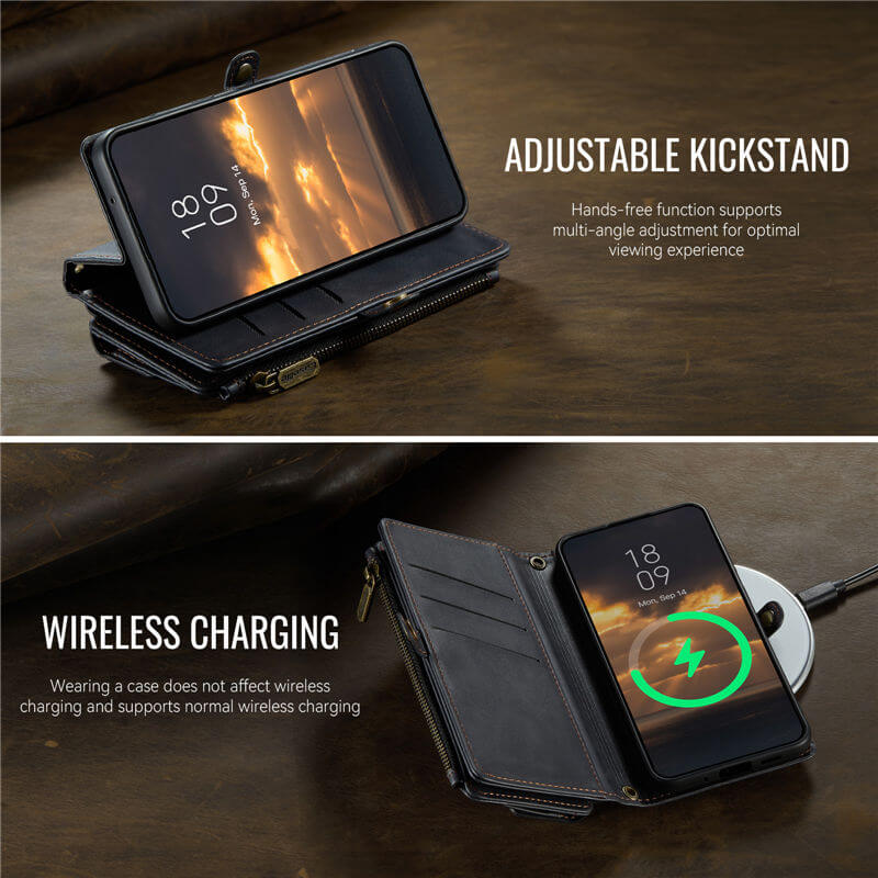 CaseMe Samsung Galaxy S20 Ultra Wallet Case – RFID Blocking, 9 Card Slots, Crossbody Strap & Wireless Charging