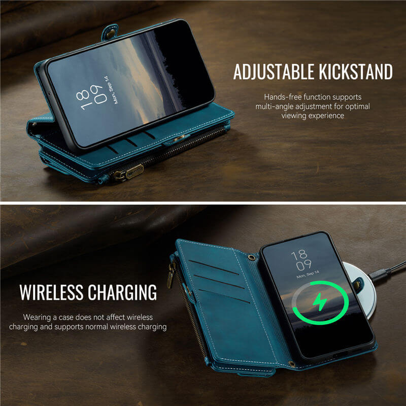 CaseMe Samsung Galaxy S20 Ultra Wallet Case – RFID Blocking, 9 Card Slots, Crossbody Strap & Wireless Charging