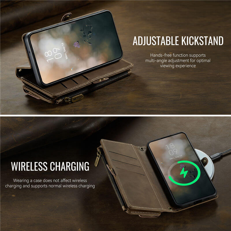 CaseMe Samsung Galaxy S20 Ultra Wallet Case – RFID Blocking, 9 Card Slots, Crossbody Strap & Wireless Charging