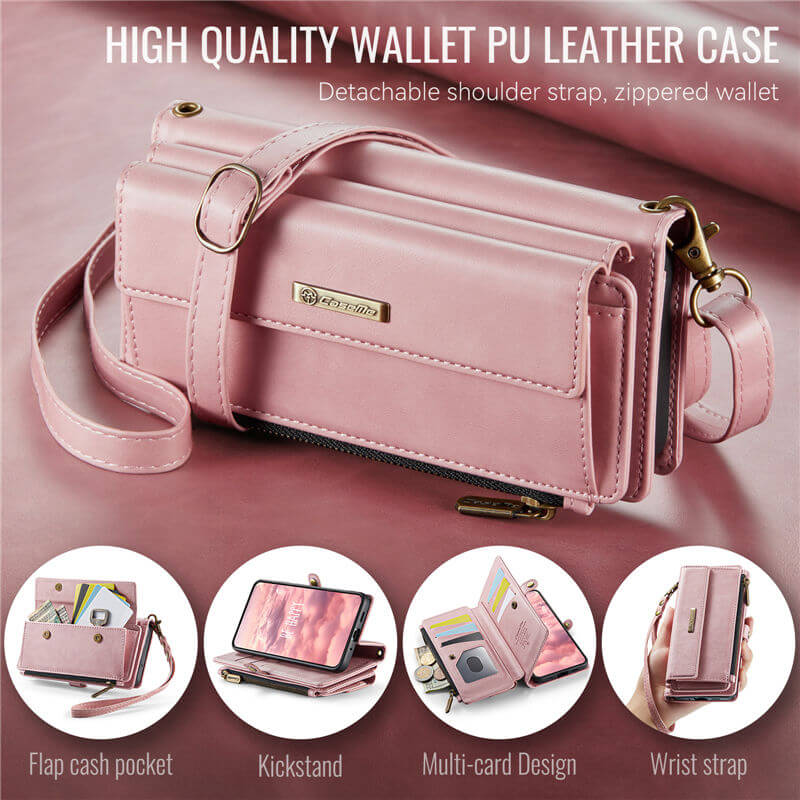 CaseMe Samsung Galaxy S20 Ultra Wallet Case – RFID Blocking, 9 Card Slots, Crossbody Strap & Wireless Charging