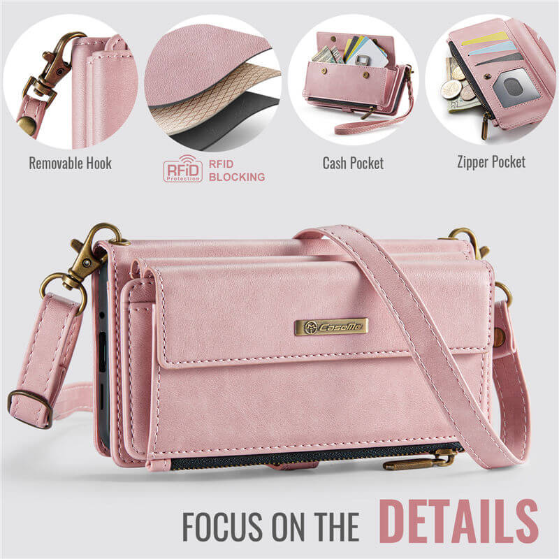 CaseMe Samsung Galaxy S20 Ultra Wallet Case – RFID Blocking, 9 Card Slots, Crossbody Strap & Wireless Charging