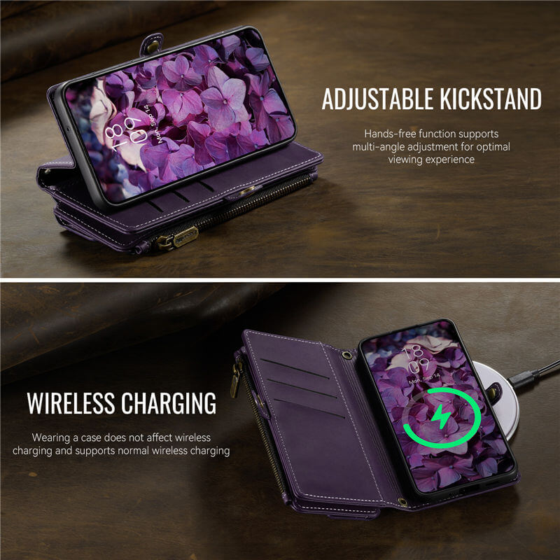 CaseMe Samsung Galaxy S20 Ultra Wallet Case – RFID Blocking, 9 Card Slots, Crossbody Strap & Wireless Charging