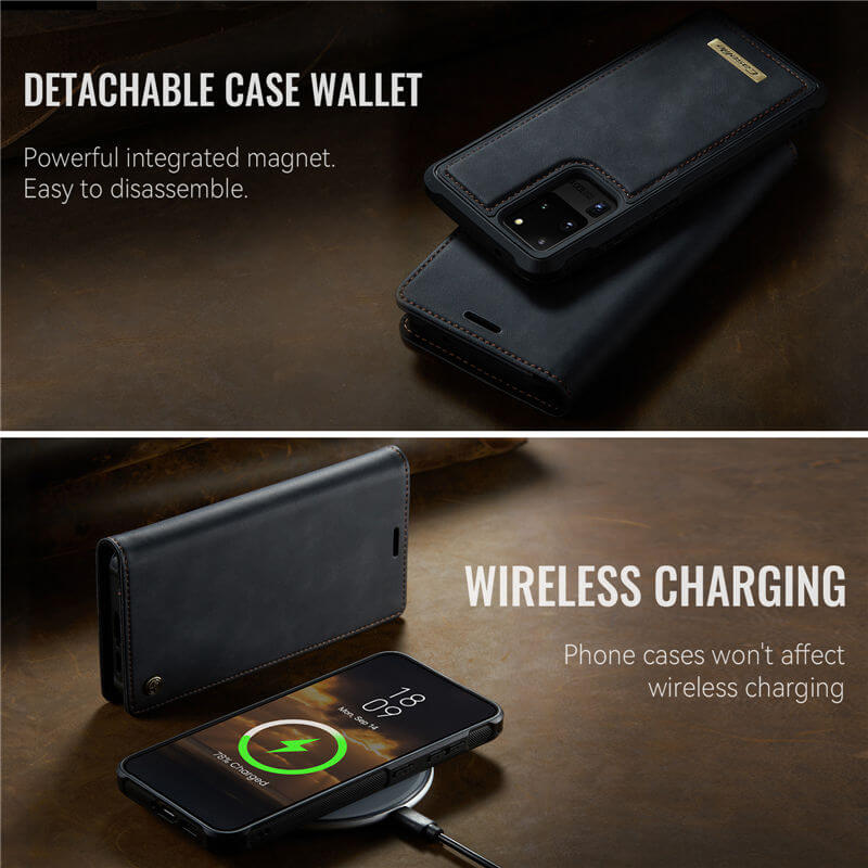 CaseMe Samsung Galaxy S20 Ultra 2-in-1 Magnetic Wallet Case with RFID Blocking