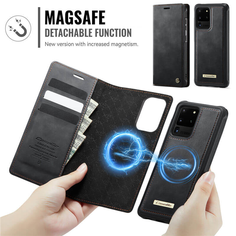 CaseMe Samsung Galaxy S20 Ultra 2-in-1 Magnetic Wallet Case with RFID Blocking