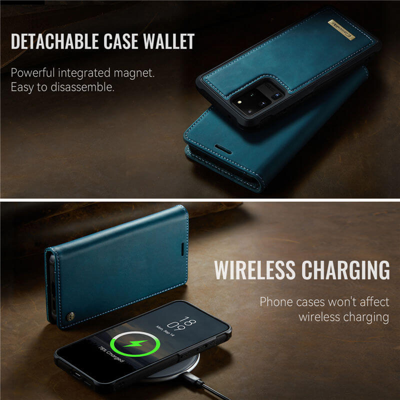 CaseMe Samsung Galaxy S20 Ultra 2-in-1 Magnetic Wallet Case with RFID Blocking