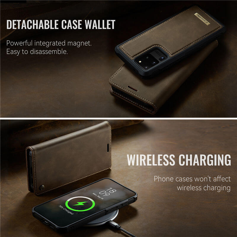 CaseMe Samsung Galaxy S20 Ultra 2-in-1 Magnetic Wallet Case with RFID Blocking