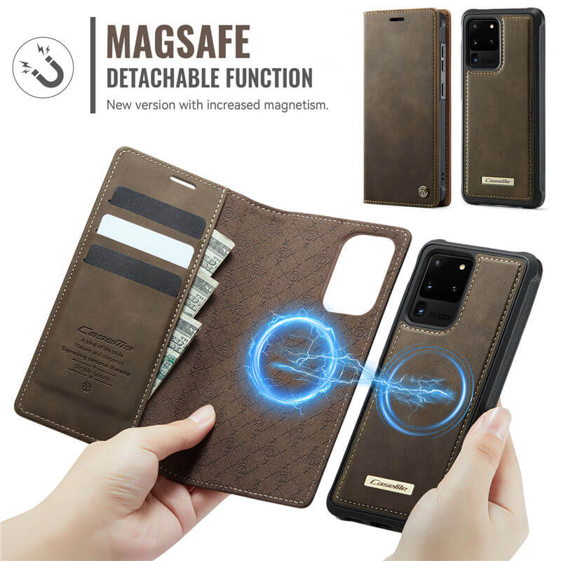 CaseMe Samsung Galaxy S20 Ultra 2-in-1 Magnetic Wallet Case with RFID Blocking