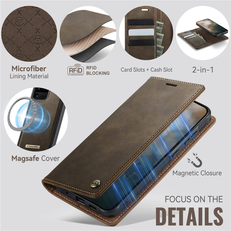CaseMe Samsung Galaxy S20 Ultra 2-in-1 Magnetic Wallet Case with RFID Blocking