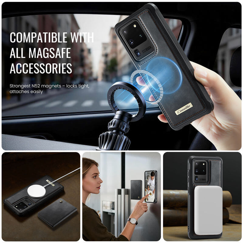 CaseMe Samsung Galaxy S20 Ultra 2-in-1 Magnetic Wallet Case