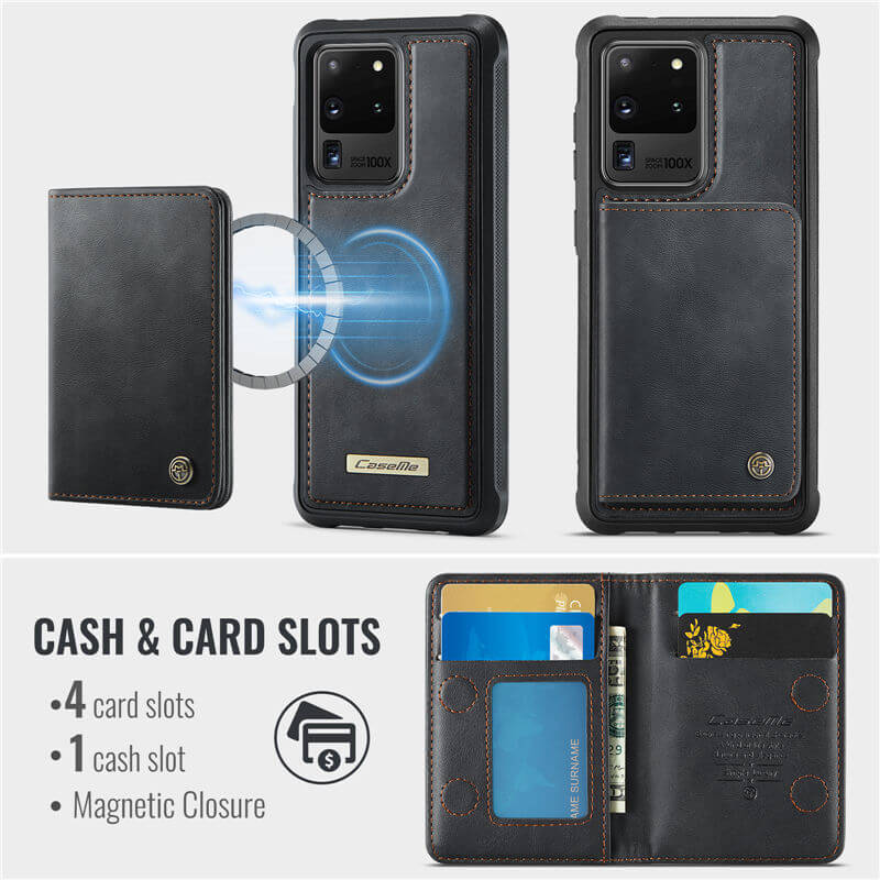CaseMe Samsung Galaxy S20 Ultra 2-in-1 Magnetic Wallet Case