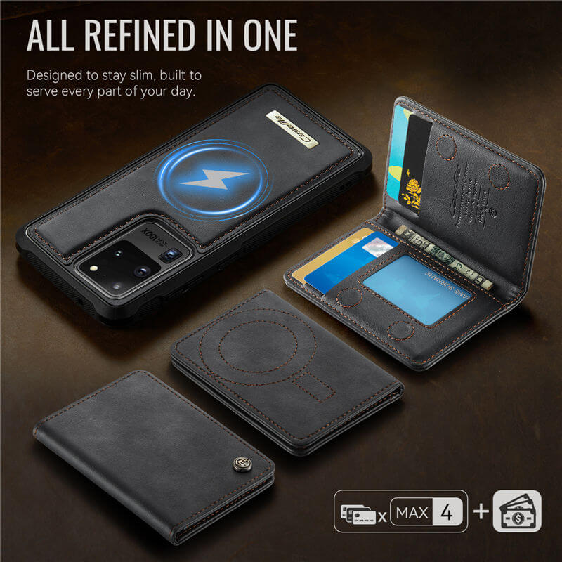 CaseMe Samsung Galaxy S20 Ultra 2-in-1 Magnetic Wallet Case