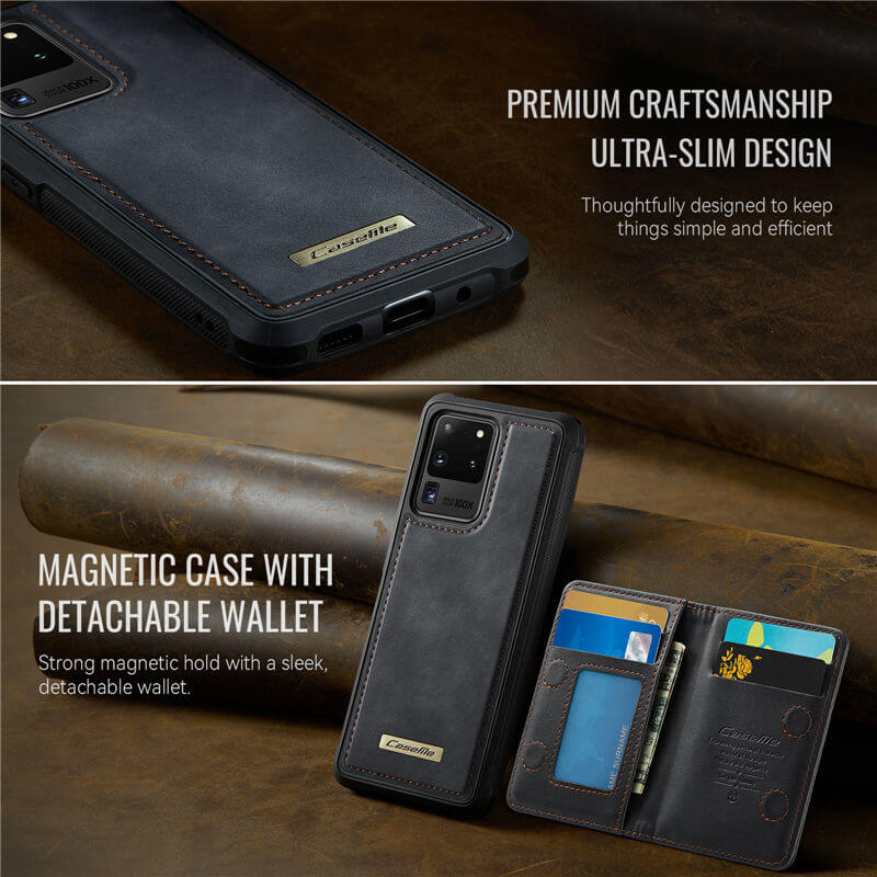 CaseMe Samsung Galaxy S20 Ultra 2-in-1 Magnetic Wallet Case