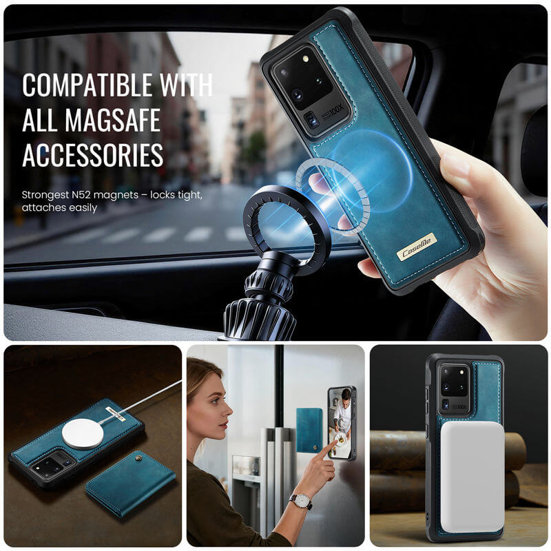 CaseMe Samsung Galaxy S20 Ultra 2-in-1 Magnetic Wallet Case