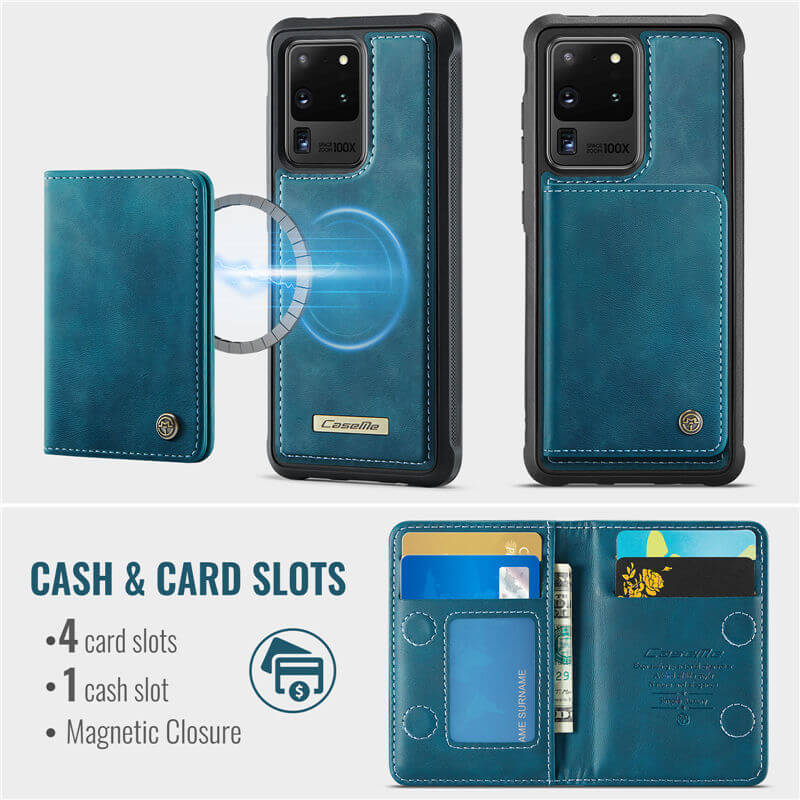 CaseMe Samsung Galaxy S20 Ultra 2-in-1 Magnetic Wallet Case