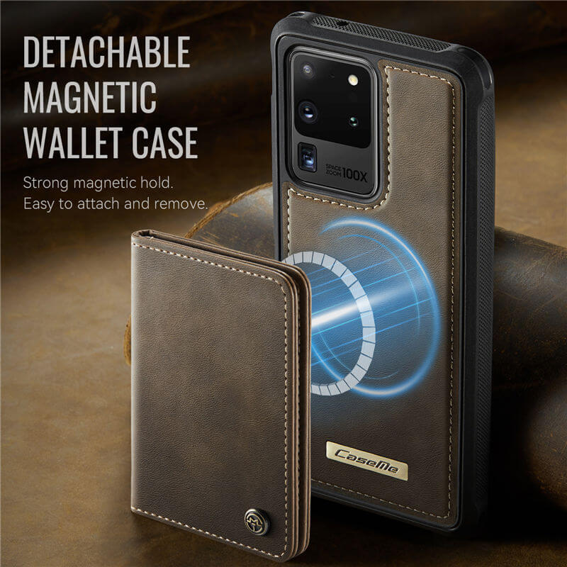 CaseMe Samsung Galaxy S20 Ultra 2-in-1 Magnetic Wallet Case