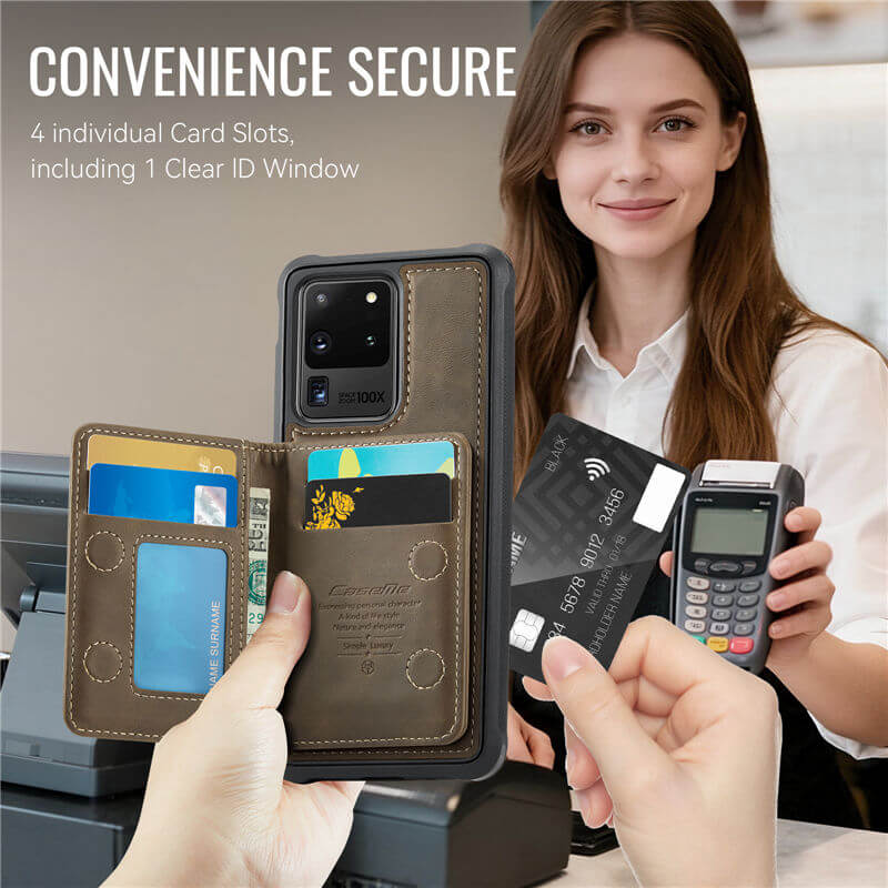 CaseMe Samsung Galaxy S20 Ultra 2-in-1 Magnetic Wallet Case