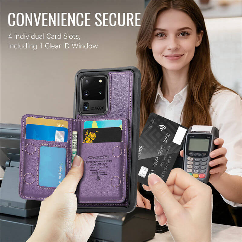 CaseMe Samsung Galaxy S20 Ultra 2-in-1 Magnetic Wallet Case