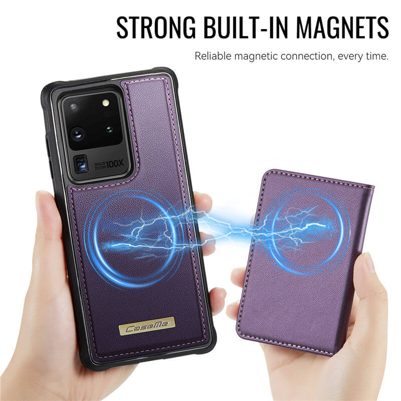 CaseMe Samsung Galaxy S20 Ultra 2-in-1 Magnetic Wallet Case