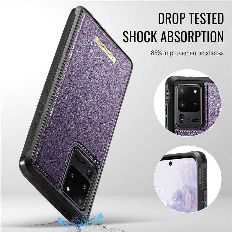 CaseMe Samsung Galaxy S20 Ultra 2-in-1 Magnetic Wallet Case