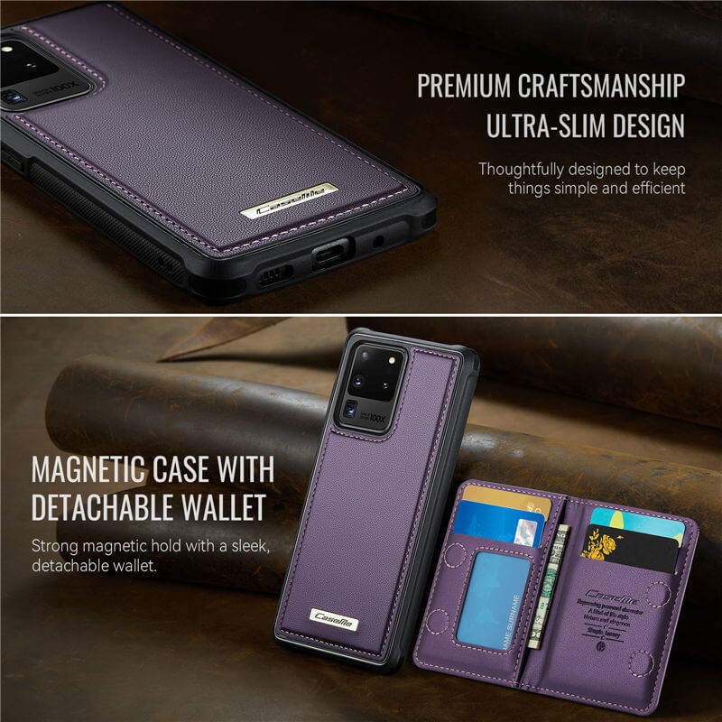 CaseMe Samsung Galaxy S20 Ultra 2-in-1 Magnetic Wallet Case