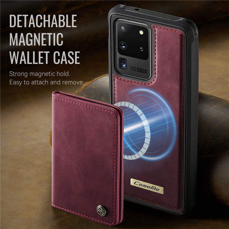 CaseMe Samsung Galaxy S20 Ultra 2-in-1 Magnetic Wallet Case