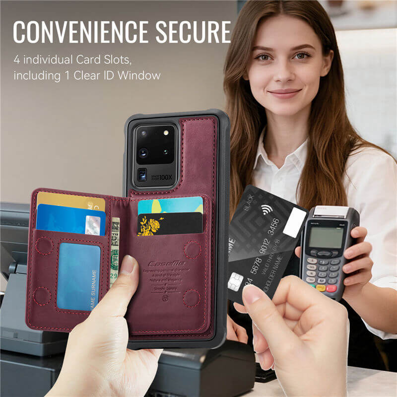 CaseMe Samsung Galaxy S20 Ultra 2-in-1 Magnetic Wallet Case