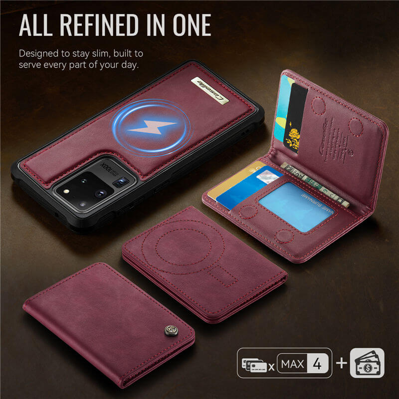 CaseMe Samsung Galaxy S20 Ultra 2-in-1 Magnetic Wallet Case