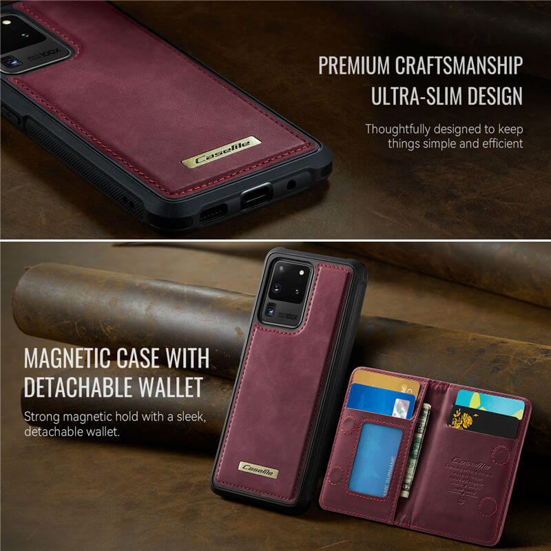 CaseMe Samsung Galaxy S20 Ultra 2-in-1 Magnetic Wallet Case