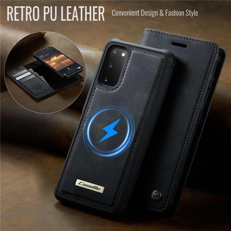 CaseMe Samsung Galaxy S20 2-in-1 Magnetic Wallet Case with RFID Blocking