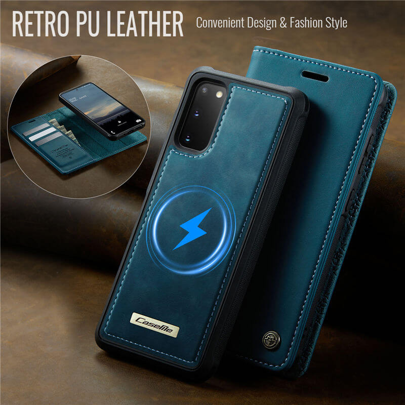 CaseMe Samsung Galaxy S20 2-in-1 Magnetic Wallet Case with RFID Blocking