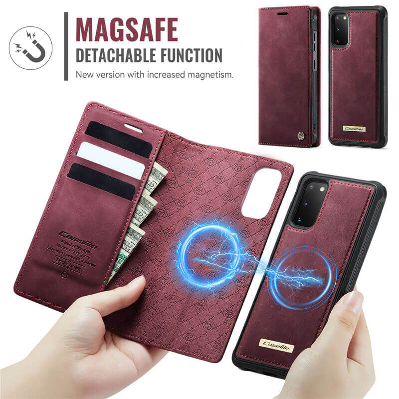 CaseMe Samsung Galaxy S20 2-in-1 Magnetic Wallet Case with RFID Blocking